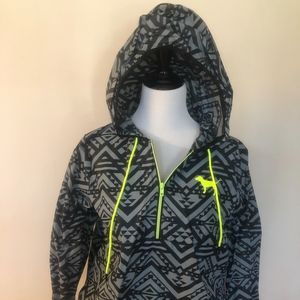 GREY, BLACK, AND YELLOW VICTORIA SECRET WINDBREAKR